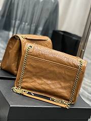 YSL Niki Medium Chain Bag In Crinkled Vintage Leather Light Caramel Size 28x20x8,5 cm - 5