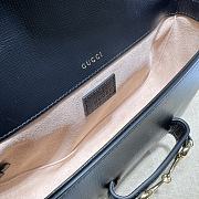 Gucci Horsebit 1955 Small Shoulder Bag Black Leather Size 24x13x5 cm - 2