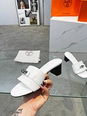 Hermes Gigi 50 Sandal White - 5