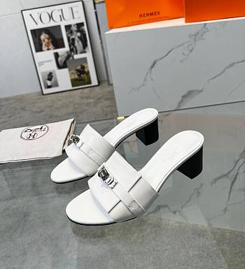 Hermes Gigi 50 Sandal White