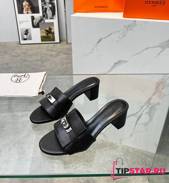 Hermes Gigi 50 Sandal Black - 1