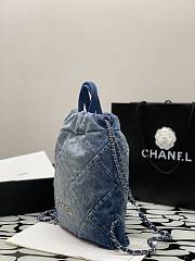 Chanel 22 Handbag Washed Denim AS3261 Size 39×42×8 cm - 5