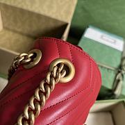GG Marmont Mini Shoulder Bag Red Size 18x13.5x8 cm - 5