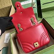 GG Marmont Mini Shoulder Bag Red Size 18x13.5x8 cm - 2