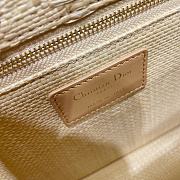 Dior 30 Montaigne Bag Natural Cannage Raffia Size 24x17x8 cm  - 5