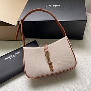 YSL Le 5 À In Canvas And Leather Grege And Brick 657228 Size 25x14x6 cm - 1