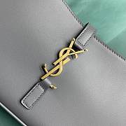 YSL Le 5 À 7 In Smooth Leather Storm 657228 Size 24.5x6x15 cm  - 5