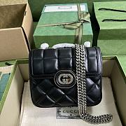 Gucci Deco Mini Shoulder Bag Black Leather Size 18x14.5x8 cm - 1