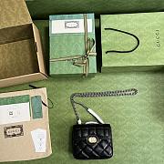 Gucci Deco Mini Shoulder Bag Black Leather Size 18x14.5x8 cm - 4