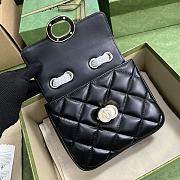 Gucci Deco Mini Shoulder Bag Black Leather Size 18x14.5x8 cm - 3