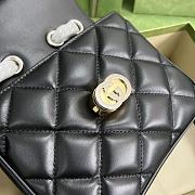 Gucci Deco Mini Shoulder Bag Black Leather Size 18x14.5x8 cm - 2