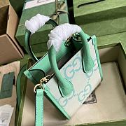 Gucci Jumbo GG Mini Tote Bag Beige And Mint Size 16x20x7 cm - 3