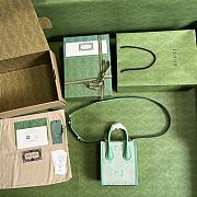 Gucci Jumbo GG Mini Tote Bag Beige And Mint Size 16x20x7 cm - 4