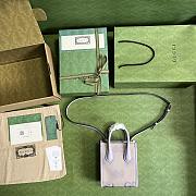 Gucci Jumbo GG Mini Tote Bag Beige And Lilac Size 16x20x7 cm - 2