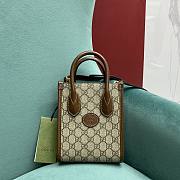 Gucci Mini Tote Bag With Interlocking G Brown Size 16×19×7 cm - 1