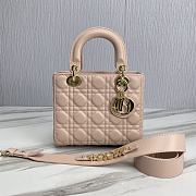 Small Lady Dior My ABCDIOR Bag Sand Pink Cannage Lambskin Size 20x17x8 cm - 1