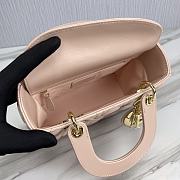 Small Lady Dior My ABCDIOR Bag Sand Pink Cannage Lambskin Size 20x17x8 cm - 2