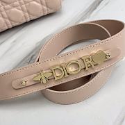 Small Lady Dior My ABCDIOR Bag Sand Pink Cannage Lambskin Size 20x17x8 cm - 5