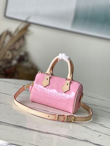 Louis Vuitton Nano Speedy Mochi Pink M81879 Size 16x10x7.5 cm