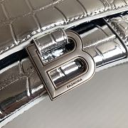 Balenciaga Hourglass XS Handbag Rhinestones In Silver Size 19x8x13 cm - 4