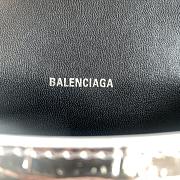 Balenciaga Hourglass XS Handbag Rhinestones In Silver Size 19x8x13 cm - 2