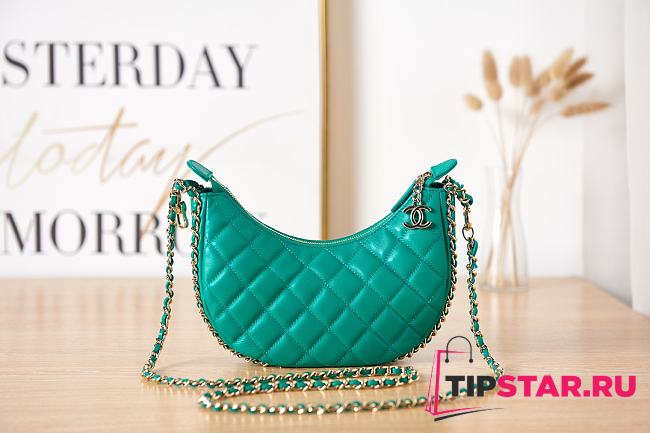 Chanel Small Hobo Bag AS3917 Green Size 15×20×6 cm - 1