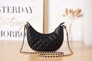 Chanel Small Hobo Bag AS3917 Black Size 15×20×6 cm