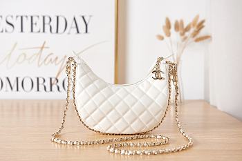 Chanel Small Hobo Bag AS3917 White Size 15×20×6 cm