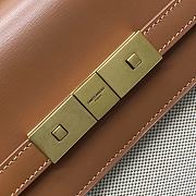 YSL Manhattan Shoulder Bag In Canvas And Leather Natural Beige & Brick Size 29x20x7,5 cm - 2