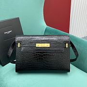 YSL Manhattan Shoulder Bag In Crocodile-Embossed Shiny Leather Size 29x20x7,5 cm - 1
