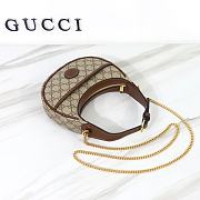 Gucci Half Moon Shaped Mini Bag Beige And Ebony Size 22x12.5x5 cm - 2