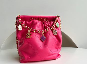 Chanel Small Bucket Bag AS3793 Pink Size 17×16×7 cm
