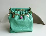 Chanel Small Bucket Bag AS3793 Green Size 17×16×7 cm - 1