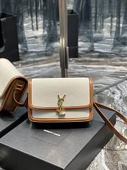 YSL Solferino Medium In Canvas And Vegetable-Tanned Leather Size 23x16x6 cm - 1