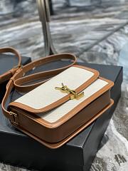 YSL Solferino Medium In Canvas And Vegetable-Tanned Leather Size 23x16x6 cm - 4