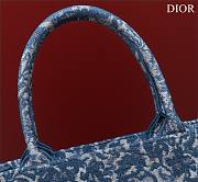 Medium Dior Book Tote Blue Dior Brocart Embroidery With Denim Effect Size 36x27.5x16.5 cm - 4