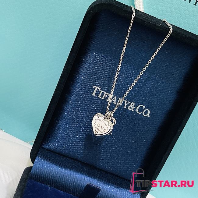 Tiffany Love Heart Tag Key Pendant Necklace - 1