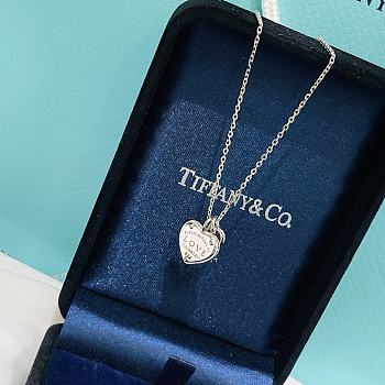 Tiffany Love Heart Tag Key Pendant Necklace