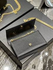 YSL Kate Small Chain Bag In Grain De Poudre Embossed Leather Black Size 20x12,5x5 CM - 3