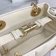 Dior The Lady 95.22 White Bag Size 20x13x8 cm - 2