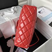 Chanel Hobo Handbag Red AS3690 Size 21.5×22.5×7 cm - 4