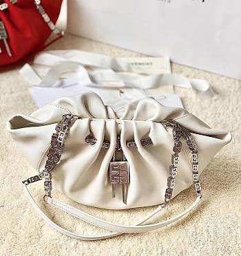 Givenchy Small Kenny Bag In Smooth Leather White Size 32x22x17 cm