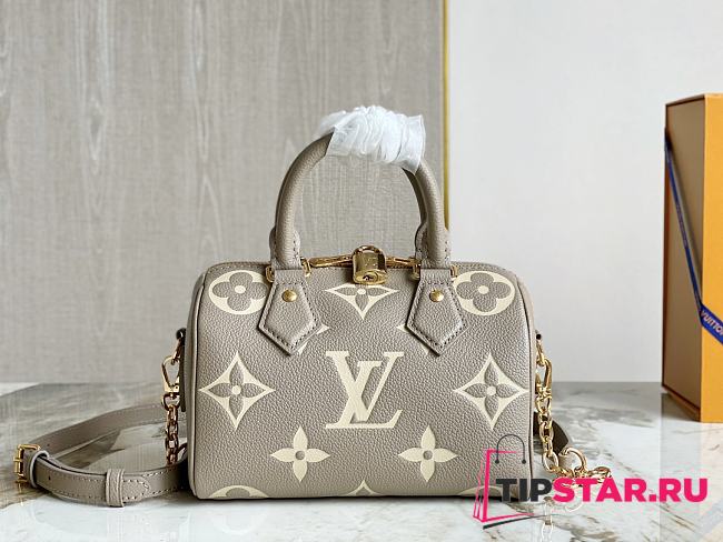 LV Speedy Bandoulière 20 Tourterelle Gray M46575 20.5x13.5x12cm - 1