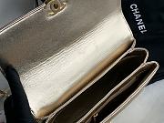 Chanel Small Flap Bag Gold Leather AS3241 Size 15x23x7 cm - 4