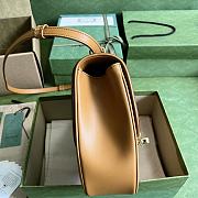 Gucci Equestrian Inspired Cuir And Brown Shoulder Bag Size 21x20x7 cm - 5