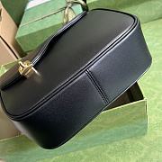 Gucci Equestrian Inspired Black Shoulder Bag Size 21x20x7 cm - 4