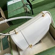 Gucci Equestrian Inspired White Shoulder Bag Size 21x20x7 cm - 4