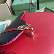 Gucci Equestrian Inspired Blue And Red Shoulder Bag Size 21x20x7 cm - 5