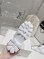 Prada Monolith Padded Nappa White Leather Sandals - 5