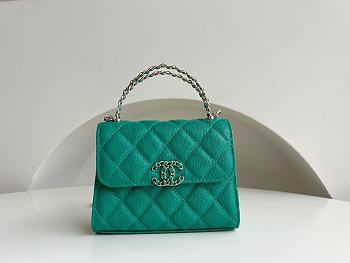 Chanel Clutch With Chain AP3237 Green Size 11.5×14.5×5.5 cm